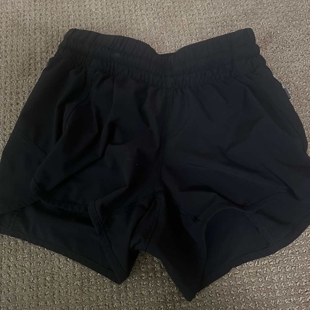 Black Lululemon Hotty Hot Hot High Rise Shorts